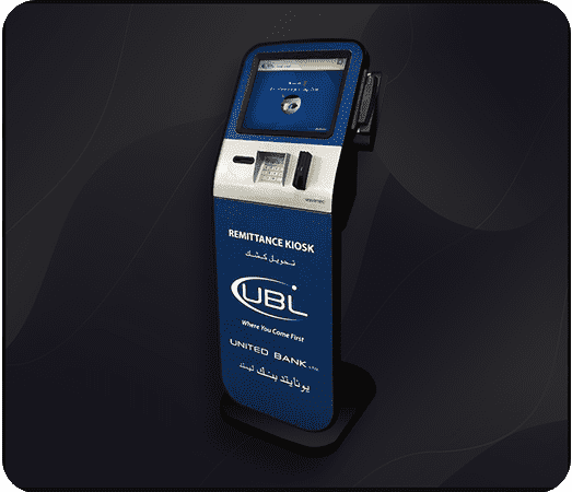 Wavetec Case Study UBL Branchless Banking solution Kiosk Solution Image