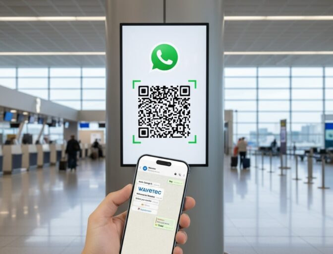 airport queue management wavetec whatsapp