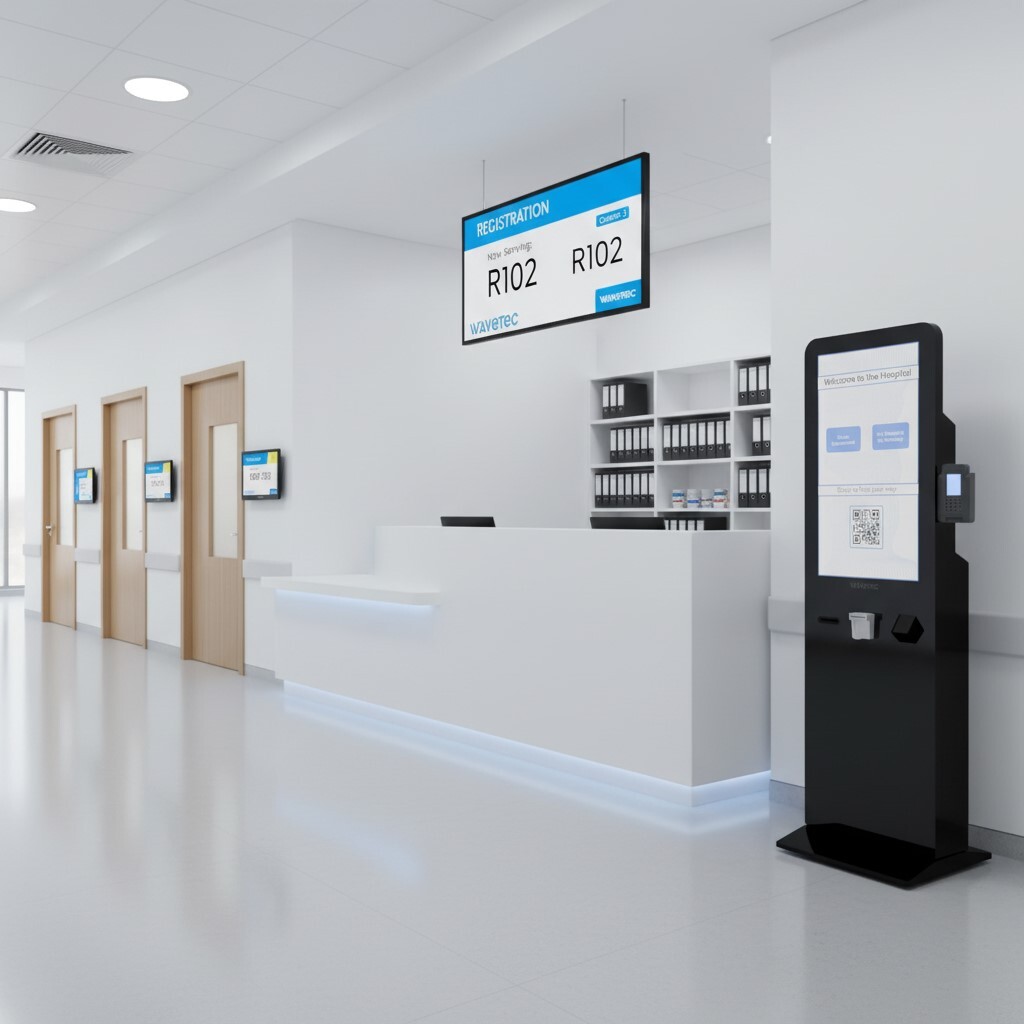 hospital queuing system wavetec queue management system