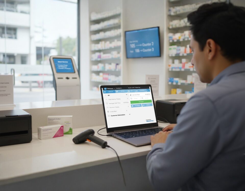 Stoops Freightliner, USA 5 pharmacy queue management system wavetec queuing system and digital signage 1