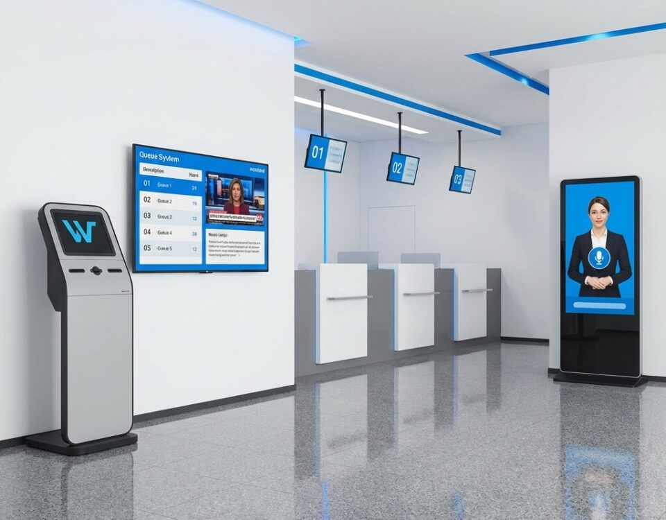 Clackamas County, USA 4 queue management wavetec queuing system signage