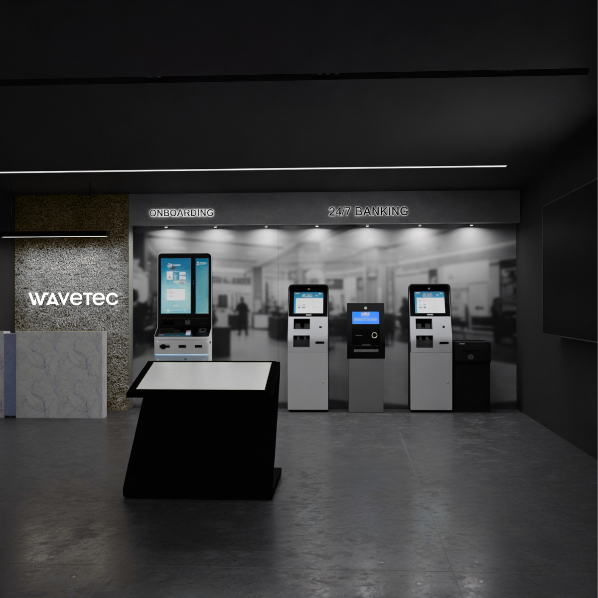 Self Service Kiosks 9 Wavetecs Cash Deposit Machines are officially certified by the State Bank of Pakistan reinforcing our role as Pakistans first indigenous CDM manufacturer. 6