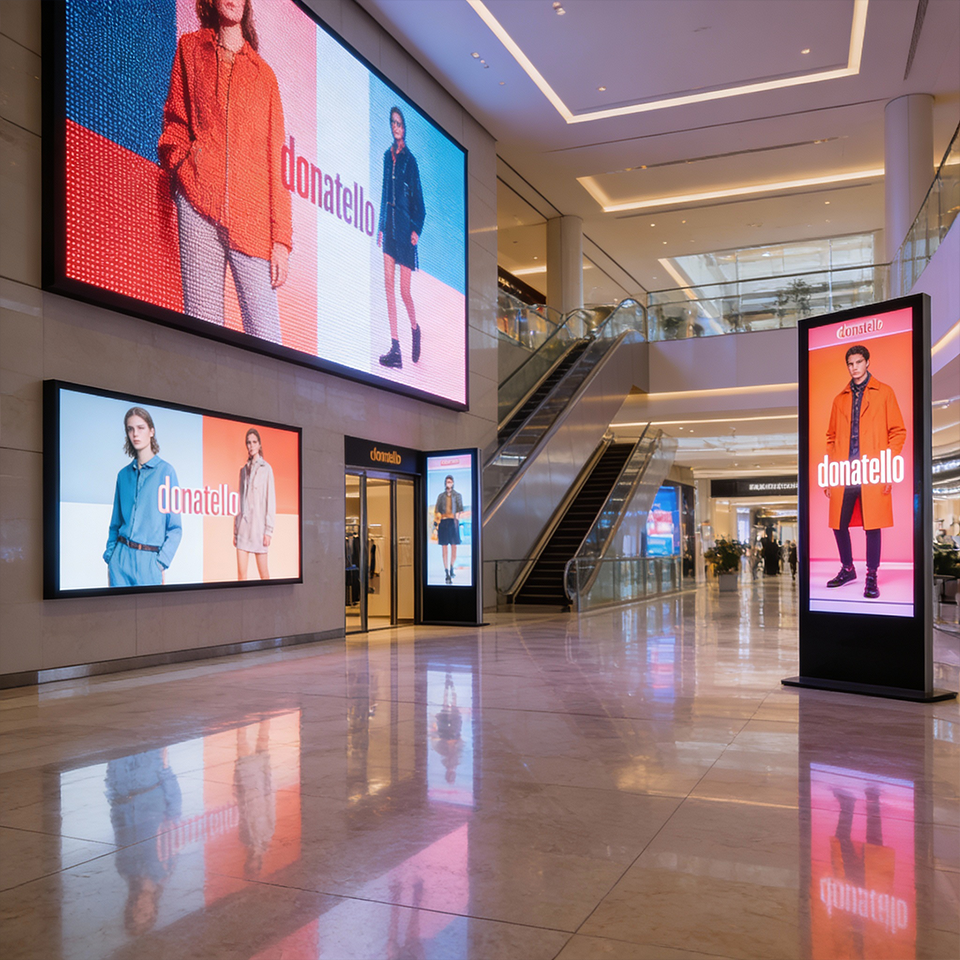 digital signage solution wavetec mall retail space