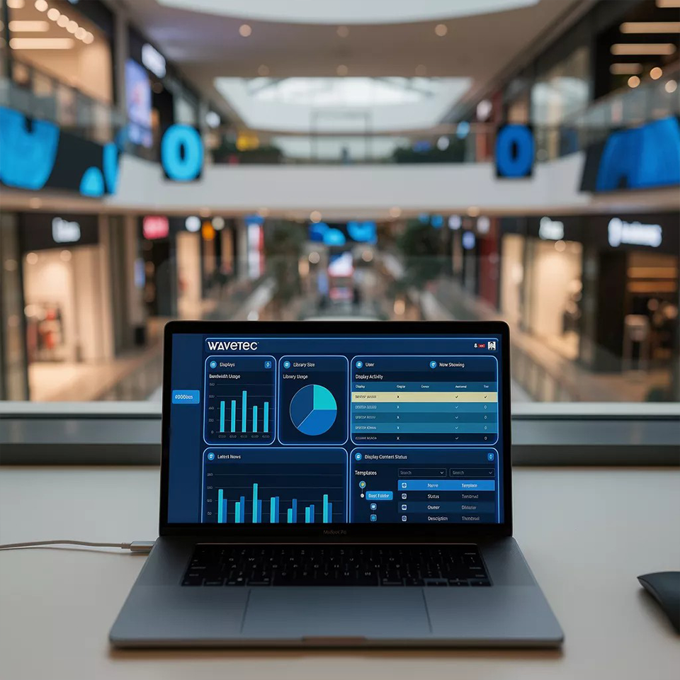 digital signage solution wavetec software