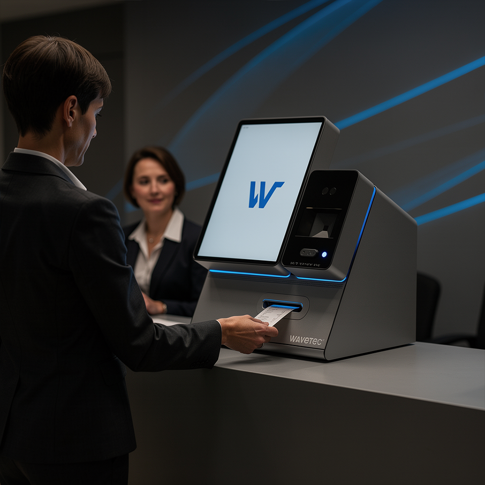 wavetec queue management kiosk 10