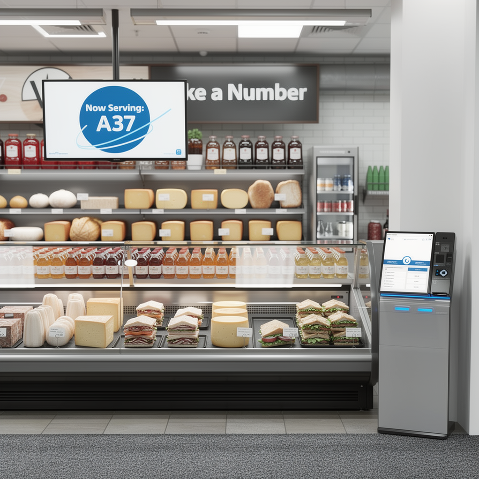 deli queuing solution wavete retail queue management