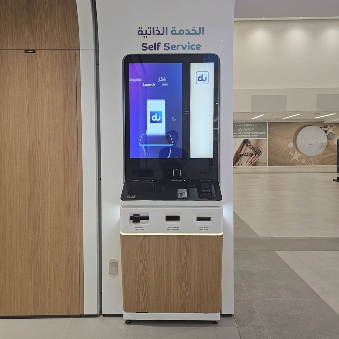 Telecom Self-Service Kiosk 11 Du telecom dubai uae middle eastwavetec telecom sim dispensing kiosk onboarding kiosk payment kiosk 1