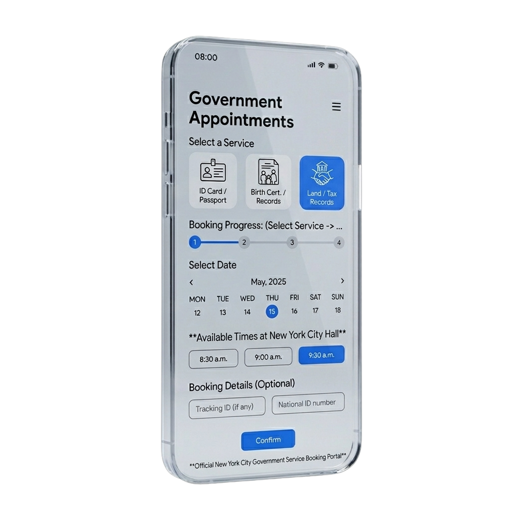 appt scheduling govt
