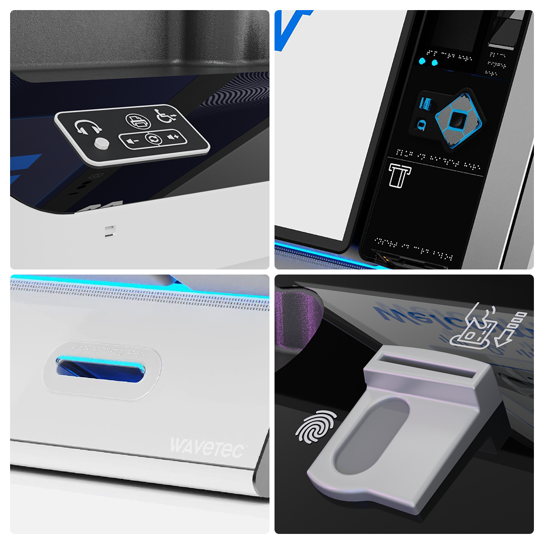 disability assist kiosk features wavetec queue management system self service kiosk
