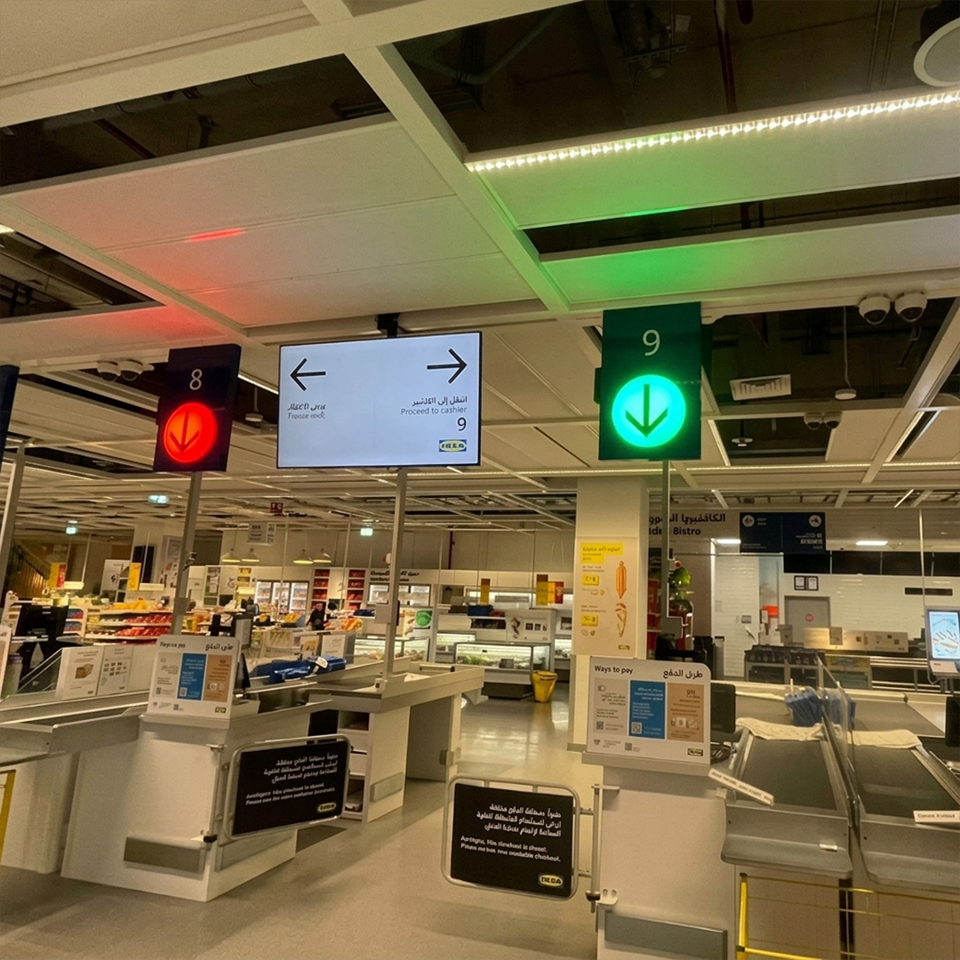 ikea dubai uae middle east linear queuing system retail wavetec 6 7