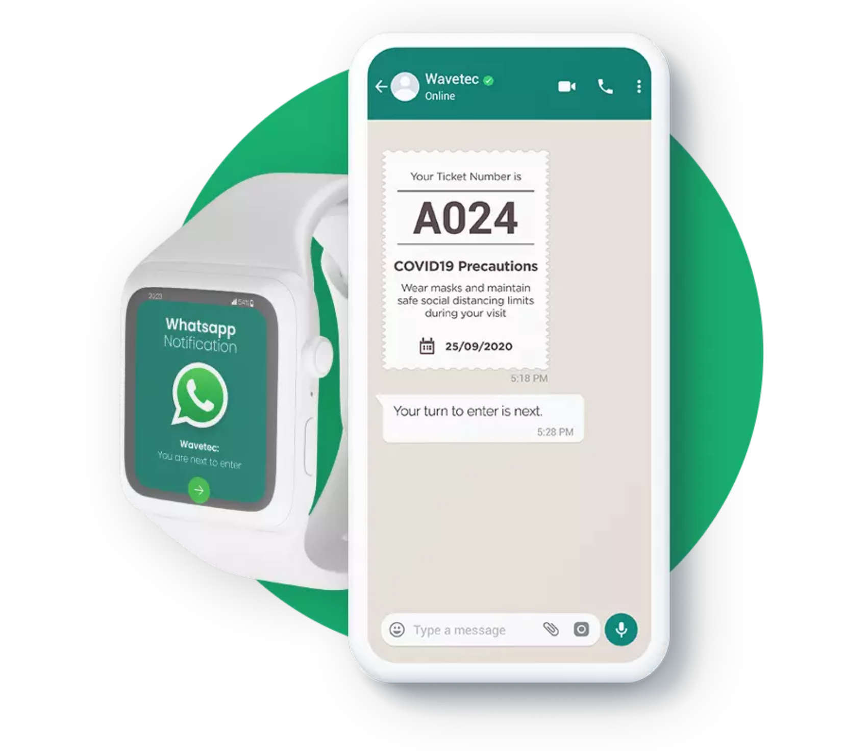 whatsapp queuing covid